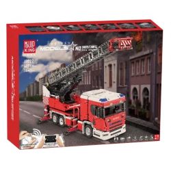 MouldKing 17022 Mould King 17022 REBRICKABLE MOC-60361 60361 MOC60361 non  XE THANG CHỮA CHÁY bộ đồ chơi xếp lắp ráp ghép mô hình  SCANIA L FIRE ENGINE WITH TURNTABLE LADDER FULL RC Kỹ Thuật Công Nghệ Cao Mô Hình Phương Tiện 4886 khối