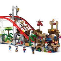 SHENG YUAN SY 1554 non  TÀU LƯỢN CƯỚP BIỂN bộ đồ chơi xếp lắp ráp ghép mô hình PIRATE ROLLER COASTER 1572 khối