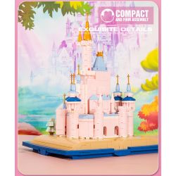 BEAUTY AND 13011 non  CUỐN SÁCH LÂU ĐÀI TƯỞNG TƯỢNG bộ đồ chơi xếp lắp ráp ghép mô hình Girl MAGIC BOOK Con Gái 768 khối