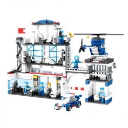 WOMA C0603 0603 non  SỞ CẢNH SÁT THỊ TRẤN NHỎ bộ đồ chơi xếp lắp ráp ghép mô hình CITY POLICE 624 khối