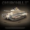 QuanGuan 100238 Quan Guan 100238 non  XE TĂNG BỘ BINH CHURCHILL MK.I CỦA ANH bộ đồ chơi xếp lắp ráp ghép mô hình Military Army CHURCHILL INFANTRY TANK MK.I Quân Sự Bộ Đội 1031 khối