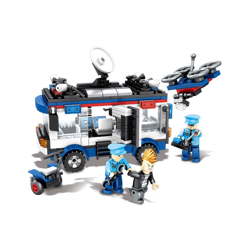 WOMA C0602 0602 non  XE GIÁM SÁT EAGLE EYE bộ đồ chơi xếp lắp ráp ghép mô hình CITY POLICE 377 khối