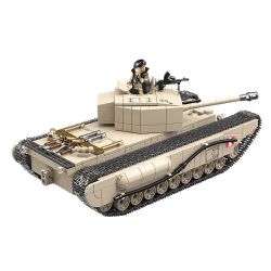 QuanGuan 100238 Quan Guan 100238 non  XE TĂNG BỘ BINH CHURCHILL MK.I CỦA ANH bộ đồ chơi xếp lắp ráp ghép mô hình Military Army CHURCHILL INFANTRY TANK MK.I Quân Sự Bộ Đội 1031 khối