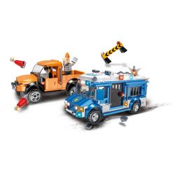 WOMA C0605 0605 non  HỘ TỐNG TRỐN THOÁT bộ đồ chơi xếp lắp ráp ghép mô hình CITY POLICE 438 khối