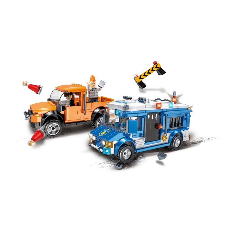 WOMA C0605 0605 non  HỘ TỐNG TRỐN THOÁT bộ đồ chơi xếp lắp ráp ghép mô hình CITY POLICE 438 khối