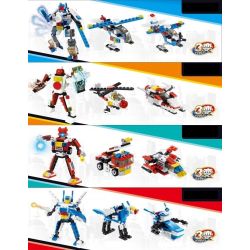 GUDI 8707 non  ĐẠI CHIẾN ROBOT BIẾN HÌNH 8 TRONG 1 bộ đồ chơi xếp lắp ráp ghép mô hình Power Rangers Super Sentai 5 Anh Em Siêu Nhân