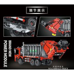 MouldKing 15019 Mould King 15019 REBRICKABLE MOC-38031 38031 MOC38031 non  XE THU GOM RÁC (BỘ 42098) bộ đồ chơi xếp lắp ráp ghép mô hình  GARBAGE TRUCK Kỹ Thuật Công Nghệ Cao Mô Hình Phương Tiện 1692 khối