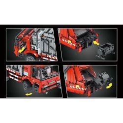 MouldKing 15019 Mould King 15019 REBRICKABLE MOC-38031 38031 MOC38031 non  XE THU GOM RÁC (BỘ 42098) bộ đồ chơi xếp lắp ráp ghép mô hình  GARBAGE TRUCK Kỹ Thuật Công Nghệ Cao Mô Hình Phương Tiện 1692 khối