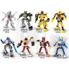 GUDI 8707 non  ĐẠI CHIẾN ROBOT BIẾN HÌNH 8 TRONG 1 bộ đồ chơi xếp lắp ráp ghép mô hình Power Rangers Super Sentai 5 Anh Em Siêu Nhân