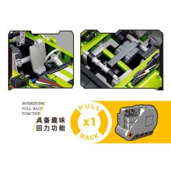 ZHEGAO QL1244 1244 non  XE LÙI GT500 bộ đồ chơi xếp lắp ráp ghép mô hình  MACHINERY Kỹ Thuật Công Nghệ Cao Mô Hình Phương Tiện 613 khối