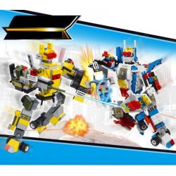 GUDI 8707 non  ĐẠI CHIẾN ROBOT BIẾN HÌNH 8 TRONG 1 bộ đồ chơi xếp lắp ráp ghép mô hình Power Rangers Super Sentai 5 Anh Em Siêu Nhân