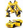 GUDI 8711 non  RÔ BỐT BIẾN HÌNH XE TÔ BUMBLEBEE CHEVROLET CAMARO VÀNG bộ đồ chơi xếp lắp ráp ghép mô hình Transformers TRANSFORM SERIES Robot Đại Chiến Người Máy Biến Hình 238 khối