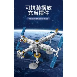 PanlosBrick 633080 Panlos Brick 633080 non  TRẠM VŨ TRỤ 25 THAY ĐỔI bộ đồ chơi xếp lắp ráp ghép mô hình Space SPACE STATION Thám Hiểm Không Gian 573 khối