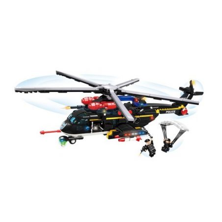 WOMA C0577 0577 non  MÁY BAY TRỰC THĂNG VŨ TRANG BOOMING CANNON-SWAT bộ đồ chơi xếp lắp ráp ghép mô hình City SWAT CORPS Thành Phố 639 khối