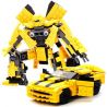 GUDI 8711 non  RÔ BỐT BIẾN HÌNH XE TÔ BUMBLEBEE CHEVROLET CAMARO VÀNG bộ đồ chơi xếp lắp ráp ghép mô hình Transformers TRANSFORM SERIES Robot Đại Chiến Người Máy Biến Hình 238 khối