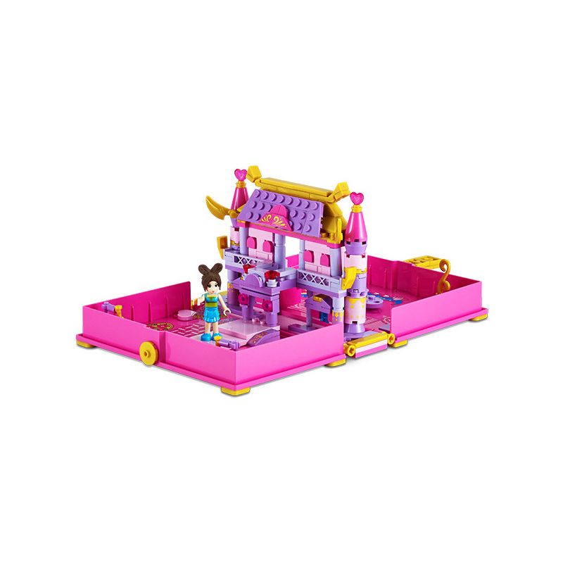 GUDI 9039 non  CUỐN SÁCH NGÔI NHÀ BÚP BÊ NHỎ bộ đồ chơi xếp lắp ráp ghép mô hình Yeloli 277 khối