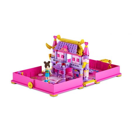 GUDI 9039 non  CUỐN SÁCH NGÔI NHÀ BÚP BÊ NHỎ bộ đồ chơi xếp lắp ráp ghép mô hình Yeloli 277 khối