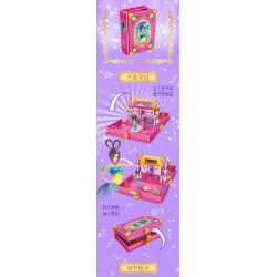 GUDI 9039 non  CUỐN SÁCH NGÔI NHÀ BÚP BÊ NHỎ bộ đồ chơi xếp lắp ráp ghép mô hình Yeloli 277 khối