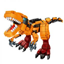 LEYI 33011 non  TYRANNOSAURUS REX HOÀNH HÀNH MECHA VẬN TỐC CỖ XE THẦN bộ đồ chơi xếp lắp ráp ghép mô hình 568 khối