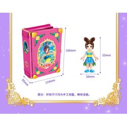 GUDI 9039 non  CUỐN SÁCH NGÔI NHÀ BÚP BÊ NHỎ bộ đồ chơi xếp lắp ráp ghép mô hình Yeloli 277 khối