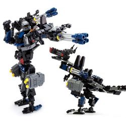 GUDI 8712 non  RÔ BỐT BIẾN HÌNH CHÓ SÓI bộ đồ chơi xếp lắp ráp ghép mô hình Transformers TRANSFORM SERIES Robot Đại Chiến Người Máy Biến Hình 304 khối