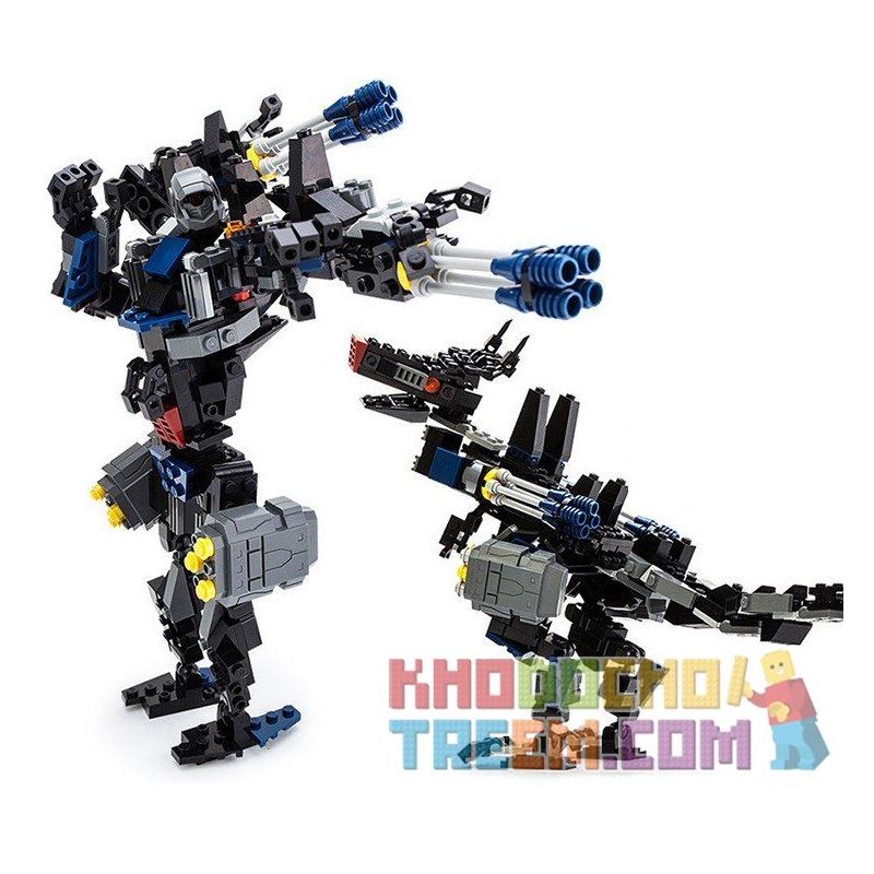 GUDI 8712 non  RÔ BỐT BIẾN HÌNH CHÓ SÓI bộ đồ chơi xếp lắp ráp ghép mô hình Transformers TRANSFORM SERIES Robot Đại Chiến Người Máy Biến Hình 304 khối