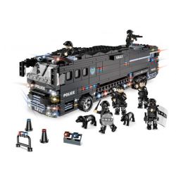 WOMA C0547 0547 non  XE BUÝT CHIẾN ĐẤU DI ĐỘNG TEMPEST bộ đồ chơi xếp lắp ráp ghép mô hình City SWAT CORPS Thành Phố 1092 khối