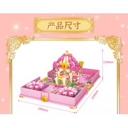 GUDI 9038 non  CUỐN SÁCH CHÙA HOA NHỎ bộ đồ chơi xếp lắp ráp ghép mô hình Yeloli 252 khối