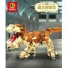 UP TO CD8031 8031 non  QUÁI VẬT THỜI TIỀN SỬ - TYRANNOSAURUS REX THỨC TỈNH NGUỒN GỐC THỦ LĨNH bộ đồ chơi xếp lắp ráp ghép mô hình Dino Museum Bảo Tàng Khủng Long 616 khối