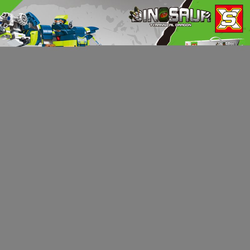 SX 9084 non  KHỦNG LONG SPINOSAURUS bộ đồ chơi xếp lắp ráp ghép mô hình DINOSAUR 714 khối