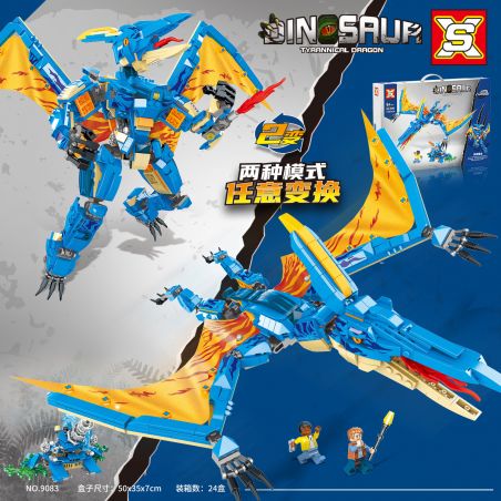SX 9083 non  THẰN LẰN BAY bộ đồ chơi xếp lắp ráp ghép mô hình DINOSAUR
