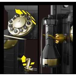 HENGTAI 92043 non  ĐIỆN THOẠI RETRO 1 3 tỷ lệ 1:3 bộ đồ chơi xếp lắp ráp ghép mô hình Creator Expert RETRO TELEPHONE Chuyên Gia Sáng Tạo 718 khối