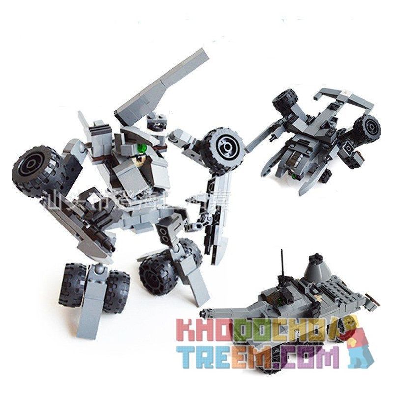 GUDI 8114 Xếp hình kiểu  CREATOR 3 IN 1 Rô Bốt Biến Hình Phi Thuyền, Xe Tăng 193 khối