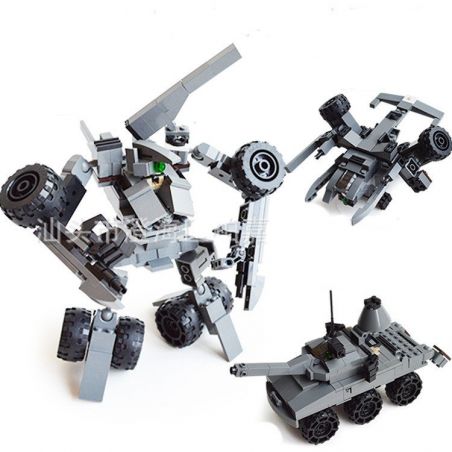 GUDI 8114 Xếp hình kiểu  CREATOR 3 IN 1 Rô Bốt Biến Hình Phi Thuyền, Xe Tăng 193 khối