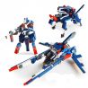 GUDI 8115 Xếp hình kiểu  CREATOR 3 IN 1 Creativity Transforming Rô Bốt Biến Hình Thành Phi Thuyền Chó Săn 242 khối