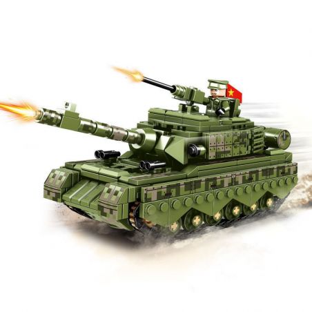 LWCK 90013 non  CÂU CHUYỆN bộ đồ chơi xếp lắp ráp ghép mô hình Flourishing Age Strengthen The Army TYPE 99 MAIN BATTLE TANK 528 khối