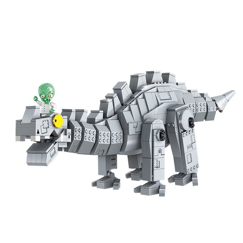 GUDI 60012 non  GREYMON CƠ KHÍ bộ đồ chơi xếp lắp ráp ghép mô hình Plants Vs Zombies Hoa Quả Nổi Giận 692 khối