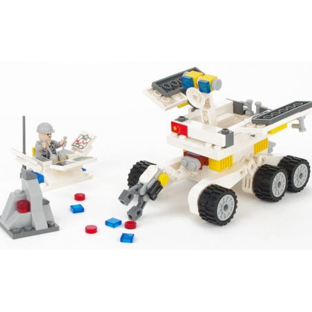 GUDI 8811 non  XE TỰ HÀNH TRÊN MẶT TRĂNG bộ đồ chơi xếp lắp ráp ghép mô hình City LUNAR PROBE STATION Thành Phố 238 khối