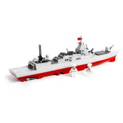 GUDI 20406 non  HẠNG NẶNG QUÂN SỰ KHU TRỤC HẠM TYPE 055 bộ đồ chơi xếp lắp ráp ghép mô hình Military Army Quân Sự Bộ Đội 292 khối