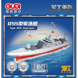 GUDI 20406 non  HẠNG NẶNG QUÂN SỰ KHU TRỤC HẠM TYPE 055 bộ đồ chơi xếp lắp ráp ghép mô hình Military Army Quân Sự Bộ Đội 292 khối
