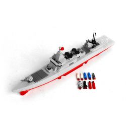 GUDI 20406 non  HẠNG NẶNG QUÂN SỰ KHU TRỤC HẠM TYPE 055 bộ đồ chơi xếp lắp ráp ghép mô hình Military Army Quân Sự Bộ Đội 292 khối