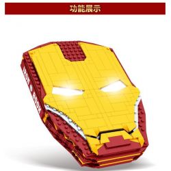 DUO LE PIN DLP8801 8801 non  CUỐN SÁCH NHÂN VẬT NGƯỜI SẮT bộ đồ chơi xếp lắp ráp ghép mô hình Marvel Super Heroes IRON BOOK Siêu Anh Hùng Marvel 1226 khối