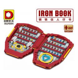 DUO LE PIN DLP8801 8801 non  CUỐN SÁCH NHÂN VẬT NGƯỜI SẮT bộ đồ chơi xếp lắp ráp ghép mô hình Marvel Super Heroes IRON BOOK Siêu Anh Hùng Marvel 1226 khối