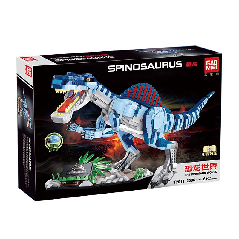 GAOMISI T2011 2011 non  RENGER RỒNG bộ đồ chơi xếp lắp ráp ghép mô hình Jurassic World SPINOSAURUS Thế Giới Khủng Long 2086 khối