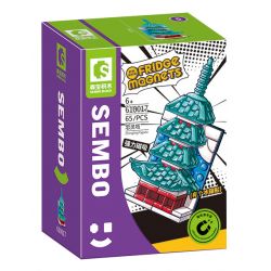 SEMBO 610017 non  CHÙA TRUNG LĨNH bộ đồ chơi xếp lắp ráp ghép mô hình Fridge Refrigerator Magnets FRIDGE MAGNETS Nam Châm Dính Tủ Lạnh 65 khối