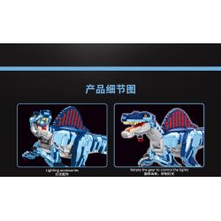 GAOMISI T2011 2011 non  RENGER RỒNG bộ đồ chơi xếp lắp ráp ghép mô hình Jurassic World SPINOSAURUS Thế Giới Khủng Long 2086 khối
