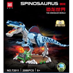GAOMISI T2011 2011 non  RENGER RỒNG bộ đồ chơi xếp lắp ráp ghép mô hình Jurassic World SPINOSAURUS Thế Giới Khủng Long 2086 khối