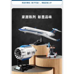 PANTASY 11002 non  HÀNG KHÔNG PHƯƠNG NAM TRUNG QUỐC ARJ21 bộ đồ chơi xếp lắp ráp ghép mô hình City CHINA SOUTHERN ARJ21 Thành Phố 2000 khối