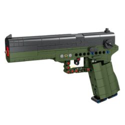 Kazi KY88003 88003 non  SÚNG LỤC GLOCK 18 bộ đồ chơi xếp lắp ráp ghép mô hình Gun BLOCK 18 333 khối