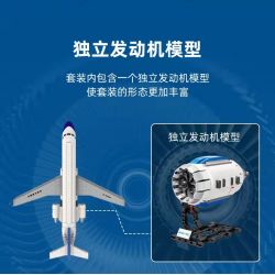 PANTASY 11002 non  HÀNG KHÔNG PHƯƠNG NAM TRUNG QUỐC ARJ21 bộ đồ chơi xếp lắp ráp ghép mô hình City CHINA SOUTHERN ARJ21 Thành Phố 2000 khối